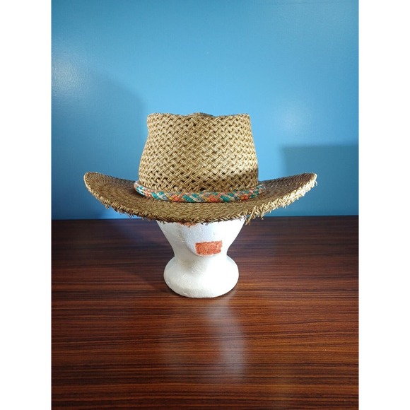 Firethorn Natural Straw Hat Multicolor Braided Ribbon Tassel - Picture 3 of 16